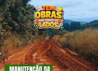 TRABALHO QUE NÃO PARA! Nossas estradas rurais seguem recebendo atenção especial.
